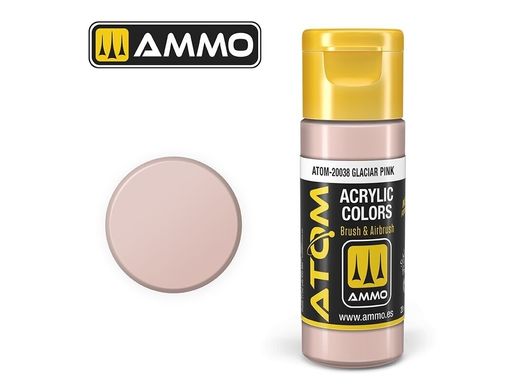 Acrylic paint ATOM Glacier Pink Ammo Mig 20038