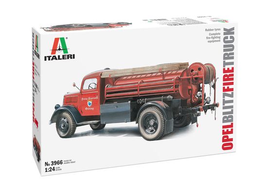 Сборная модель 1/24 пожарный автомобиль Opel Blitz Fire Truck Italeri 3966