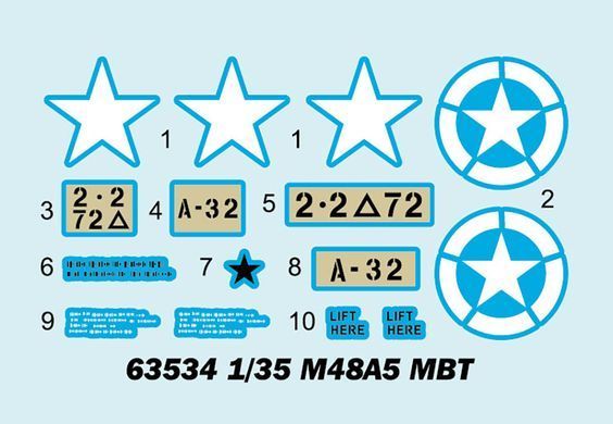 Сборная модель 1:35 танк M48A5 MBT I Love Kit 63534