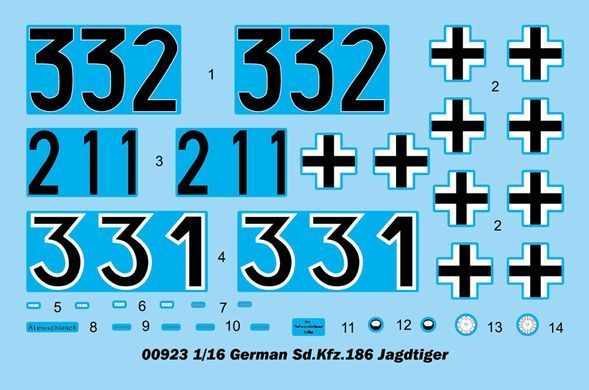 Сборная модель 1:16 танк German Sd.Kfz 186 Jagdtiger Trumpeter 00923