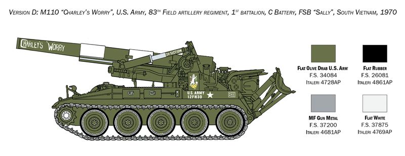 Збірна модель 1/35 САУ M110A1 Italeri 6574