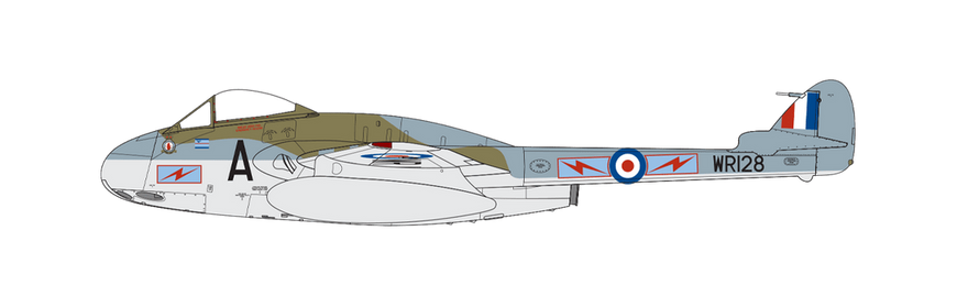 Сборная модель 1/48 - реактивный истребитель de Havilland Vampire FB.5/FB.9 Airfix A06108