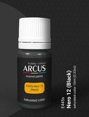 Enamel paint Nero 12 (Black) Black ARCUS 445