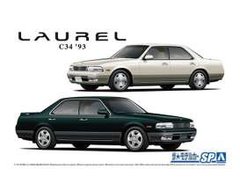 Збірна модель автомобіля Nissan Laurel Medalist V/Club S '93 Aoshima 06213, 1/24