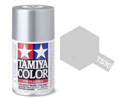 Аэрозольная краска TS-30 Silver Leaf (Серебряная) краска спрей 100 мл. (Tamiya 85030)