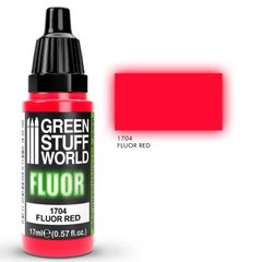 Флуоресцентна акрилова непрозора фарба Fluor Paint RED 17 мл GSW 1704