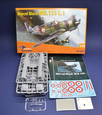 Збірна модель 1/48 літак Bloch MB.155C.1 DW 48021