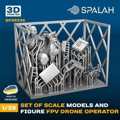 Set of scale models and figures 1:35 FPV drone operator SPALAH 29335