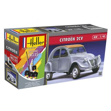 Prefab model 1/43 car Citroën 2 CV Starter kit Heller 56175
