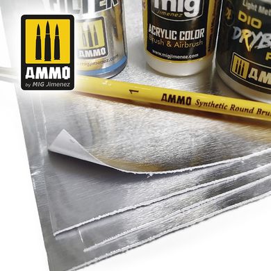 Self-adhesive tape for imitation of aluminum processing (Aluminum Sheets 280mm x 195mm) Ammo Mig 8247