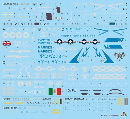 Збірна модель 1/48 літак F-35 B Lightning II Italeri 2810