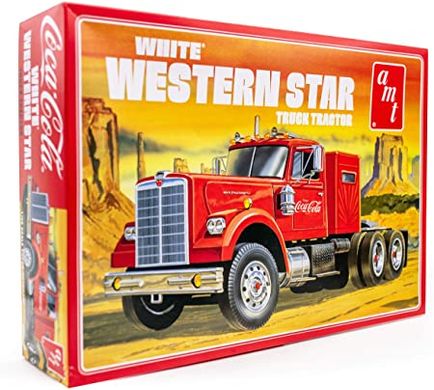 Збірна модель 1/25 вантажного автомобіля Coca-Cola White Western Star AMT 01160