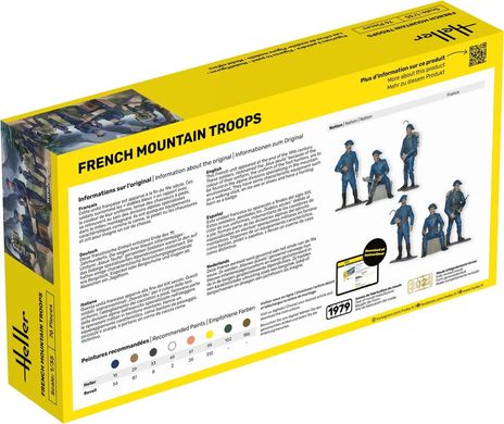 Prefab model 1/35 French Mountain Troops Heller 57223 Starter Kit
