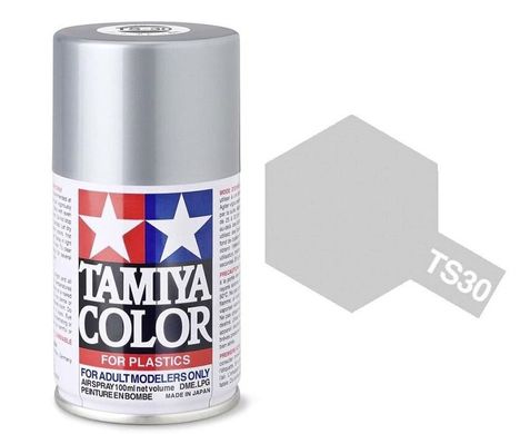 Аэрозольная краска TS30 Серебряная (Silver Leaf) Tamiya 85030