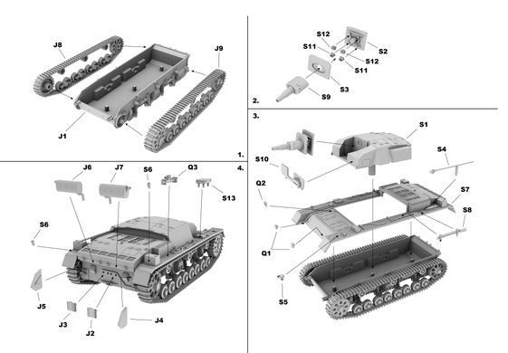 Збірна модель 1:72 танк Sturmgeschutz III 0-Serie IBG WAW-003