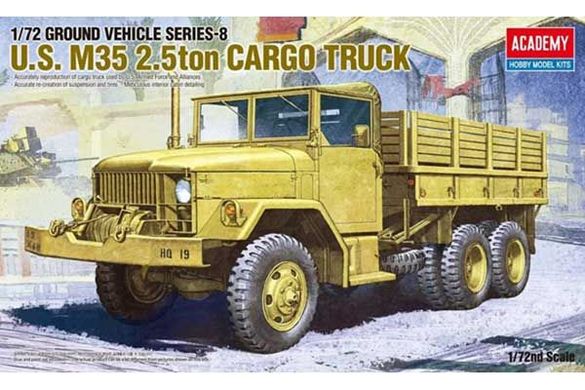 Prefab model 1/72 2.5 ton truck USA M35 Academy 13410