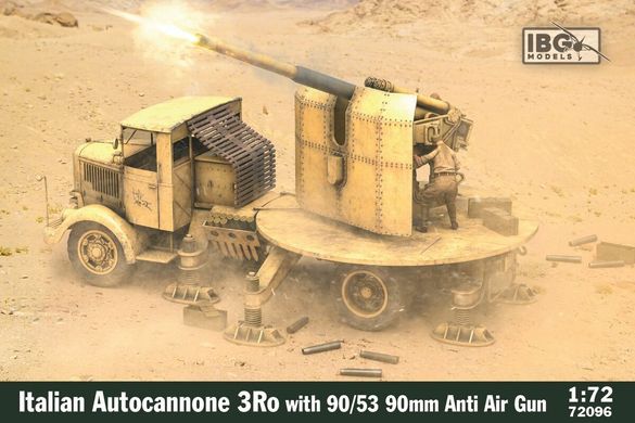 Збірна модель 1/72 італійський Autocannone 3Ro з 90-мм зенітною гарматою 90/53 IBG Models 72096