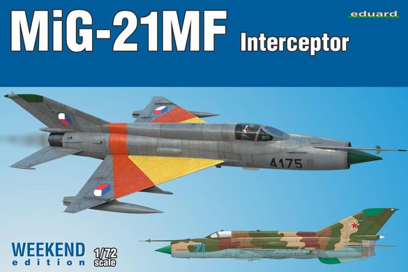 Сборная модель перехватчика Mig-21 MF Interceptor Weekend Edition Eduard 7453
