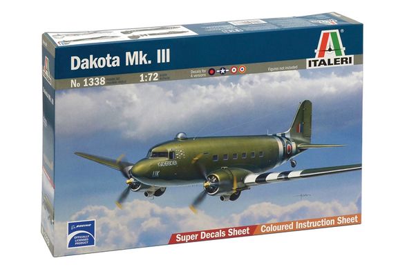 Збірна модель 1/72 літак Dakota Mk.III Italeri 1338
