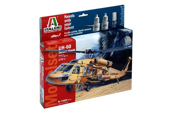 Сборная модель вертолета 1:72 UH 60 Desert Hawk Italeri 71025