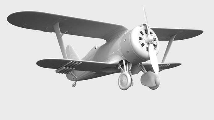 Сборная модель 1/32 самолет И-153 с советскими пилотами (1939-1942 гг.) ICM 32013
