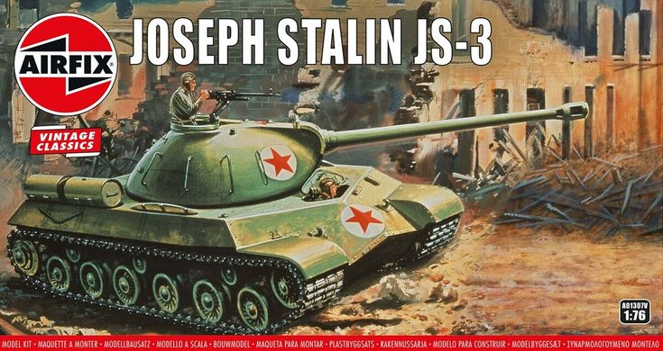 Assembled model 1/76 tank Joseph Stalin JS-3 Airfix A01307V