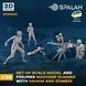 Набор масштабной модели и фигур 1:35 пулеметчик с пулеметом ДШКМ и зомби SPALAH 30635