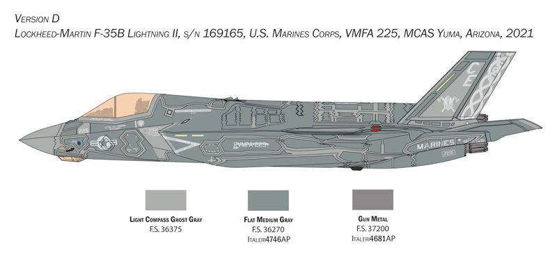 Сборная модель 1/48 самолет F-35 B Lightning II Italeri 2810