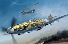 Assembled model airplane 1/32 Messerschmitt Bf 109G-2/Trop Trumpeter 02295