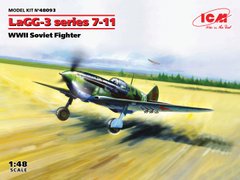 Prefab model 1/48 aircraft LaGG-3 7-11 series, Soviet fighter 2 SV ICM 48093