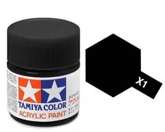 Акрилова фарба X1 чорна (Black) 10мл Tamiya 81501