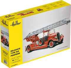 Сборная модель 1/24 авто пожарной бригады Delahaye Type 103 Pompiers Heller 80780