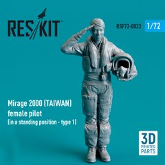 Масштабна модель 1/72 жінка-пілот Mirage 2000 (ТАЙВАНЬ) (у положенні стоячи - тип 1) Reskit RSF72-0023
