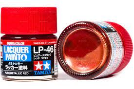 Нитро краска LP46 Чистый красный металлик (Pure Metallic Red), 10 мл. Tamiya 82146
