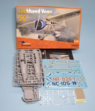 Assembled model 1/48 aircraft Lockheed Vega 5C DW 48024