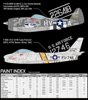 Збірна модель 1/72 літак P-47D & F-86E 'Gabreski' Special Edition Academy 12530