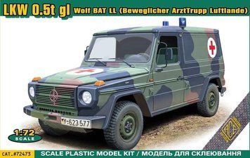 Assembly model 1:72 truck LKW 0.5t GL Wolf BAT LL ACE 72473