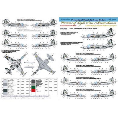 Decal 1:48 Digital Rooks: Su-25 of the Air Force of Ukraine. Foxbot 48-064