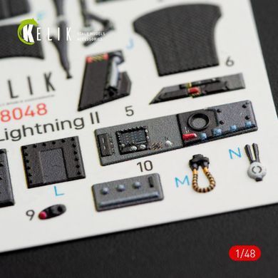 F-35B "Lightning II" Interior 3D Stickers for Kit Kitty Hawk (1/48) Kelik K48048