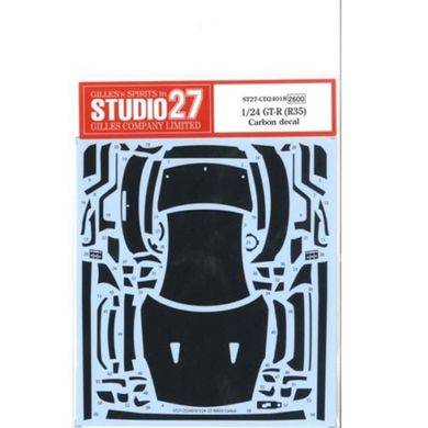 Carbon decals 1/24 Nissan GT-R R35 Studio27, In stock