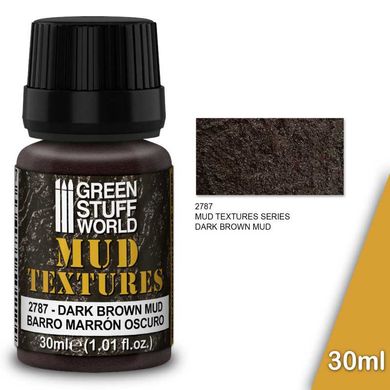 Глянцевая акриловая текстура для эффекта грязи Mud Textures - DARK BROWN 30 мл GSW 2787