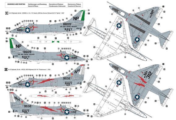 Assembled model 1:48 Douglas A-4 C Skyhawk Hobby 2000 48032