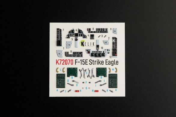 1/72 F-15E Strike Eagle Interior 3D Stickers for Hasegawa Kelik Kit K72070, In stock