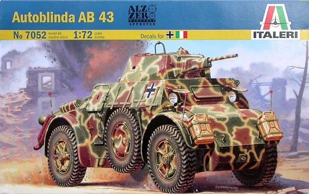 Сборная модель 1/72 бронеавтомобиля Autoblinda AB 43 Italeri 7052
