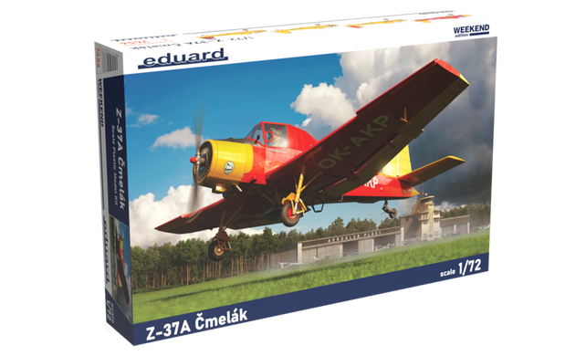 Сборная модель 1/72 винтовой самолет Z-37A Čmelák Weekend edition Eduard 7456