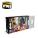Set of acrylic paints Ammo Mig 7127 colors of mechanisms and robots