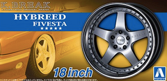 Комплект колес 1/24 K-Break Hybreed Fivesta 18 inch Aoshima 06112, В наличии