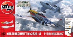 Стартовый набор для моделизма Messerschmitt Me262 & P-51D Mustang Dogfight Double - Gift Set Airfix 50183
