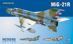 Assembled model 1/48 aircraft MiG-21R Weekend Eduard 84123
