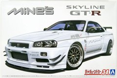 Збірна модель 1/24 автомобіля Nissan Mine's BNR34 Skyline GT-R '02 Aoshima 05986